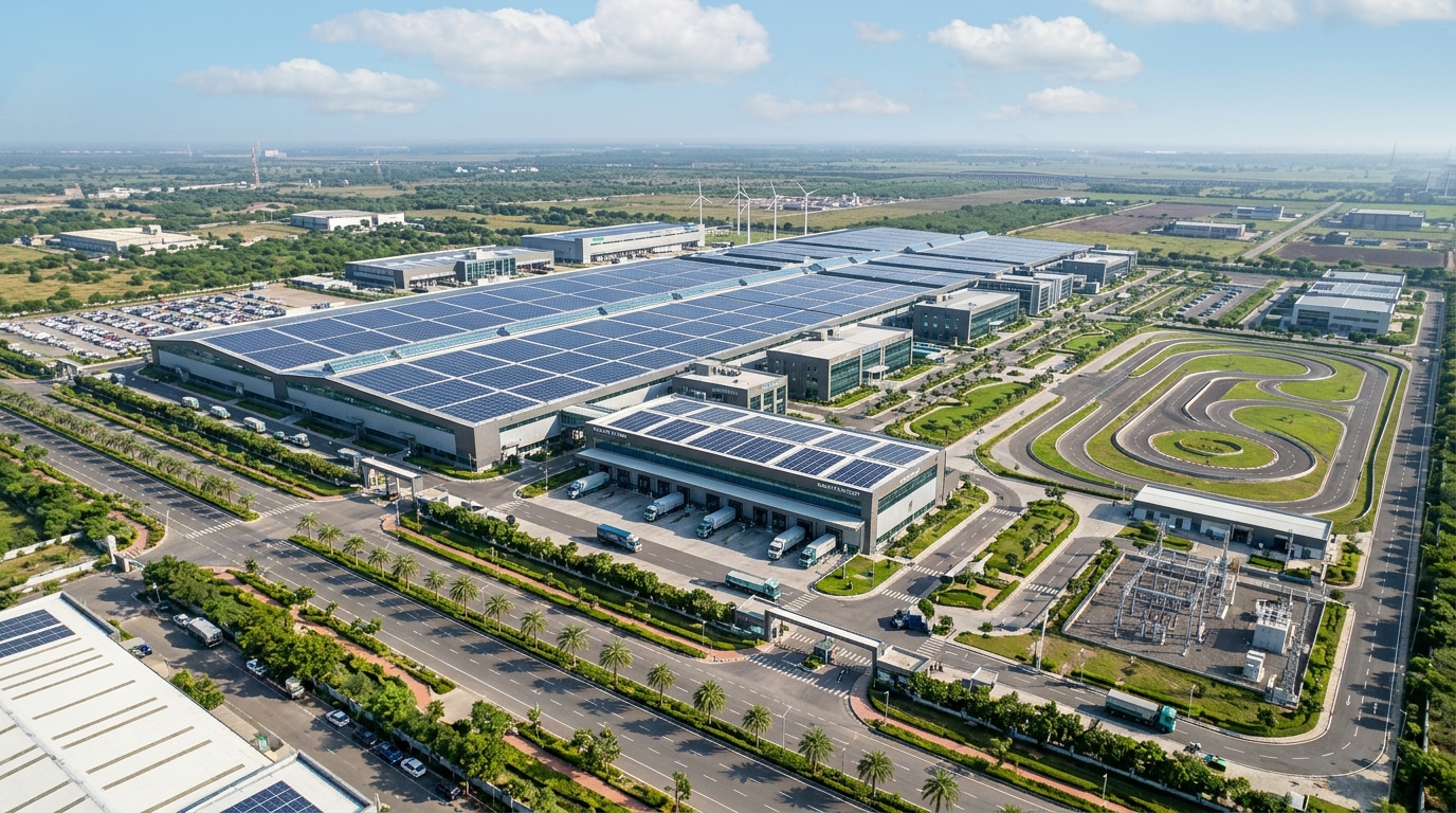 Dholera EV Industrial Hub 2026 electric vehicle giga factory and battery testing complex