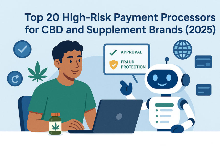 Top 20 High-Risk Payment Processors for CBD and Supplement Brands (2025)