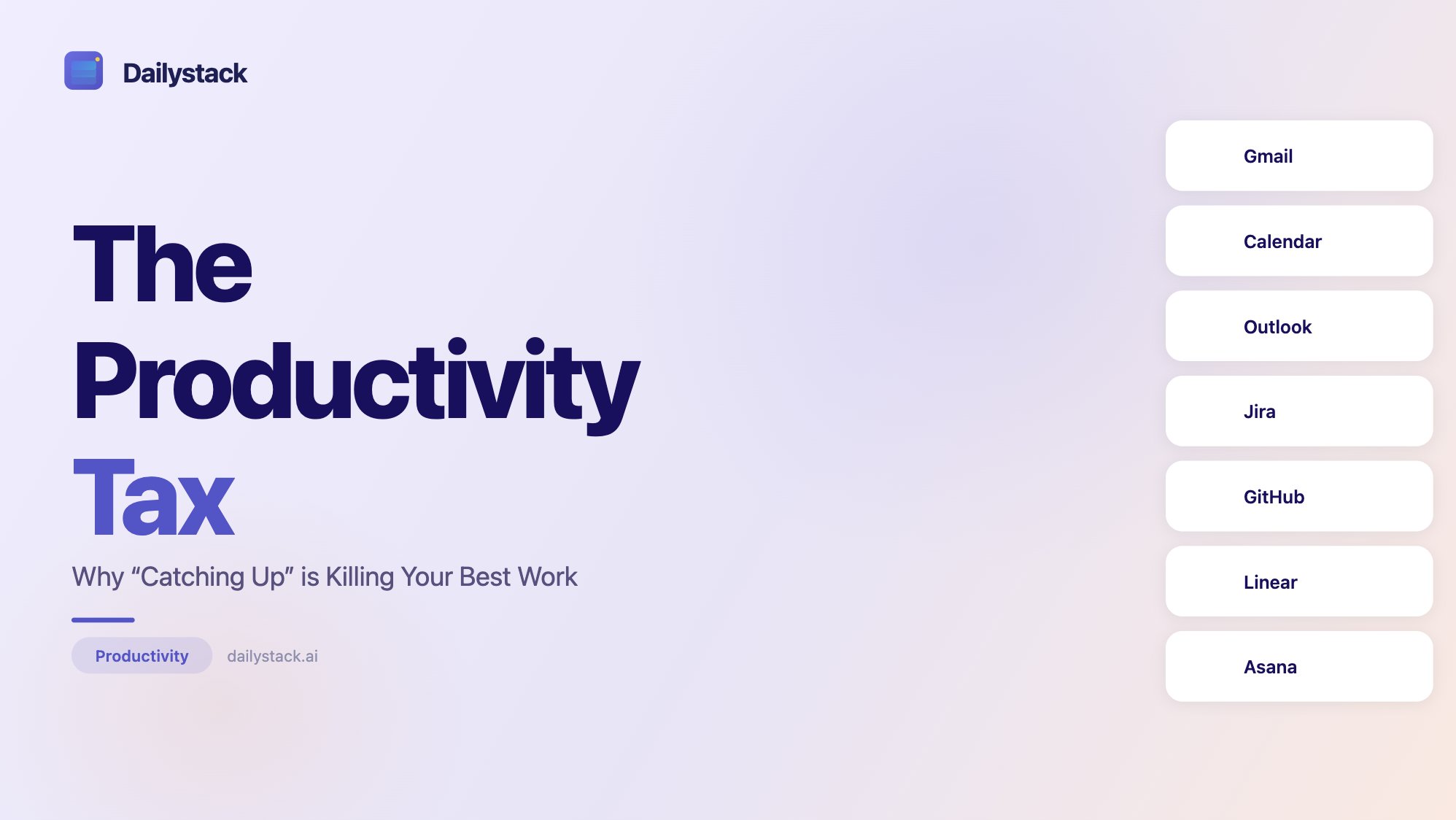 The Productivity Tax: Why 'Catching Up' is Killing Your Best Work