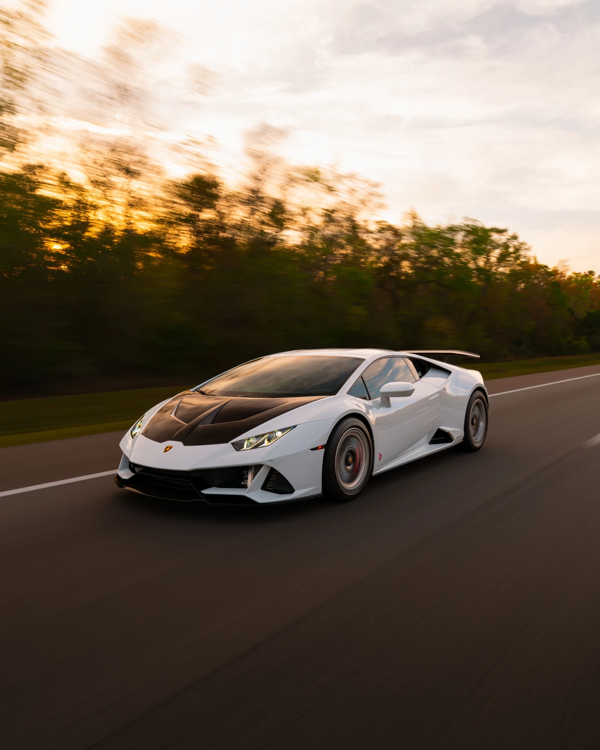 Luxury car driving