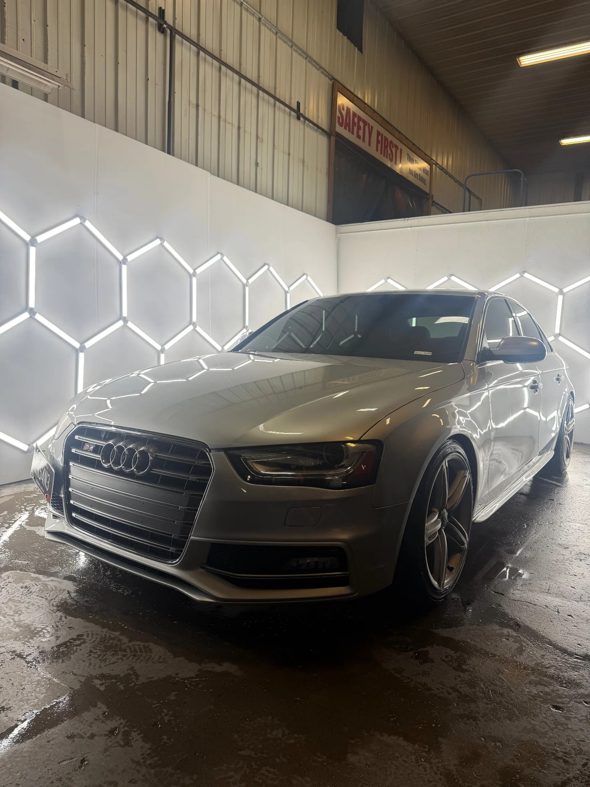 Audi S4 with dark tinted windows