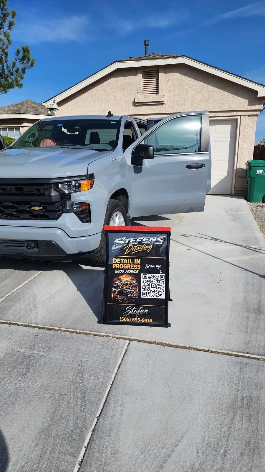 Chevrolet Silverado receiving a professional full detail from Stefen's Detailing