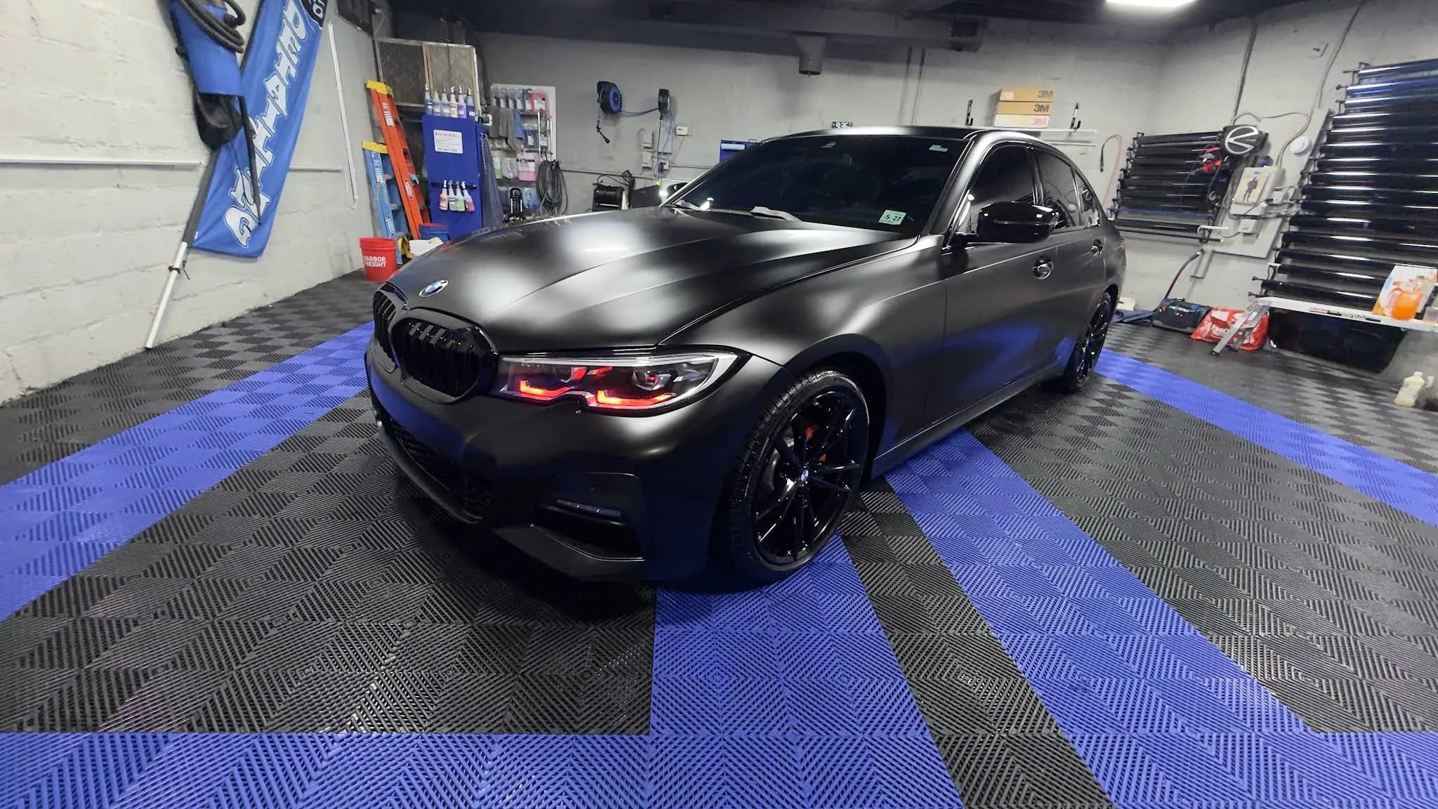 Matte black BMW photographed by SetA Wheels