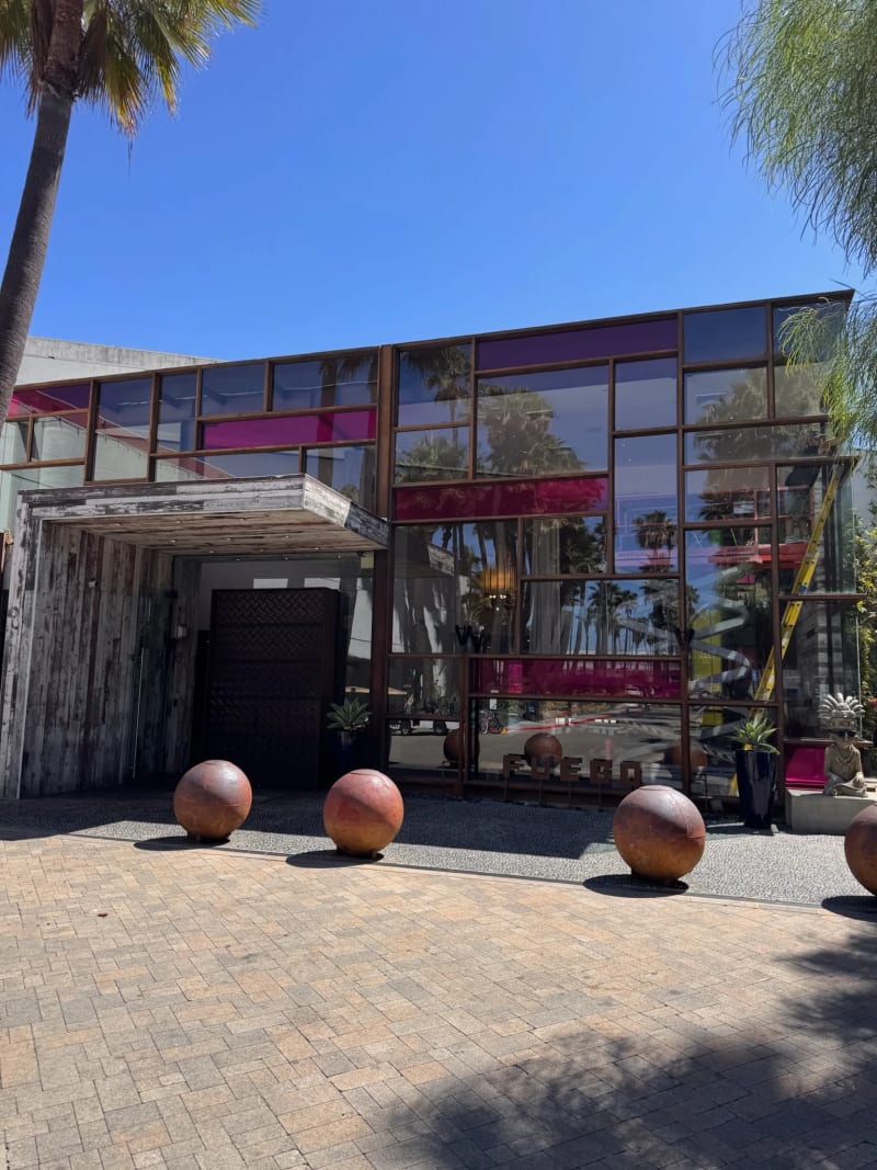 Commercial decorative window film installation