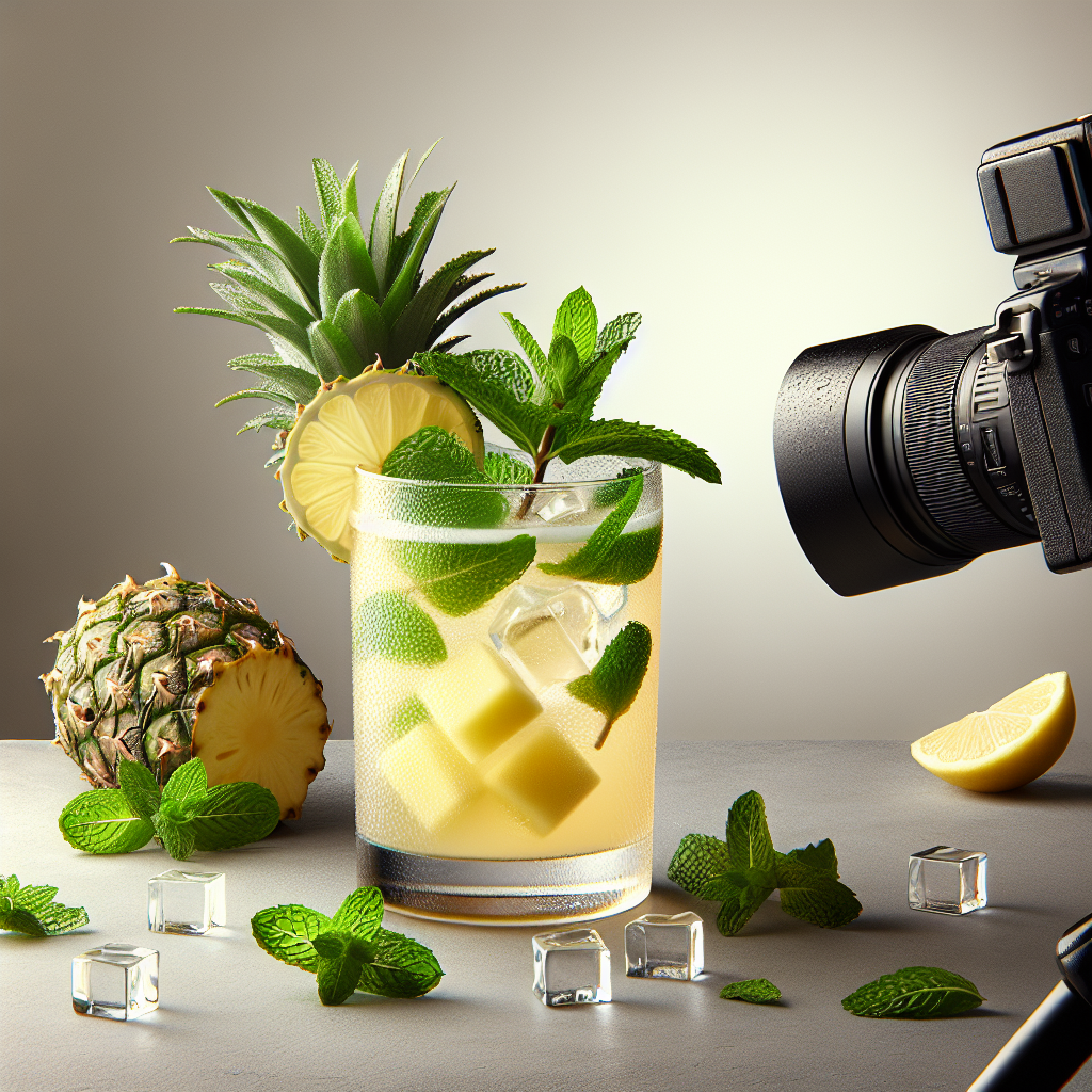 Refresco de Abacaxi com Hortelã