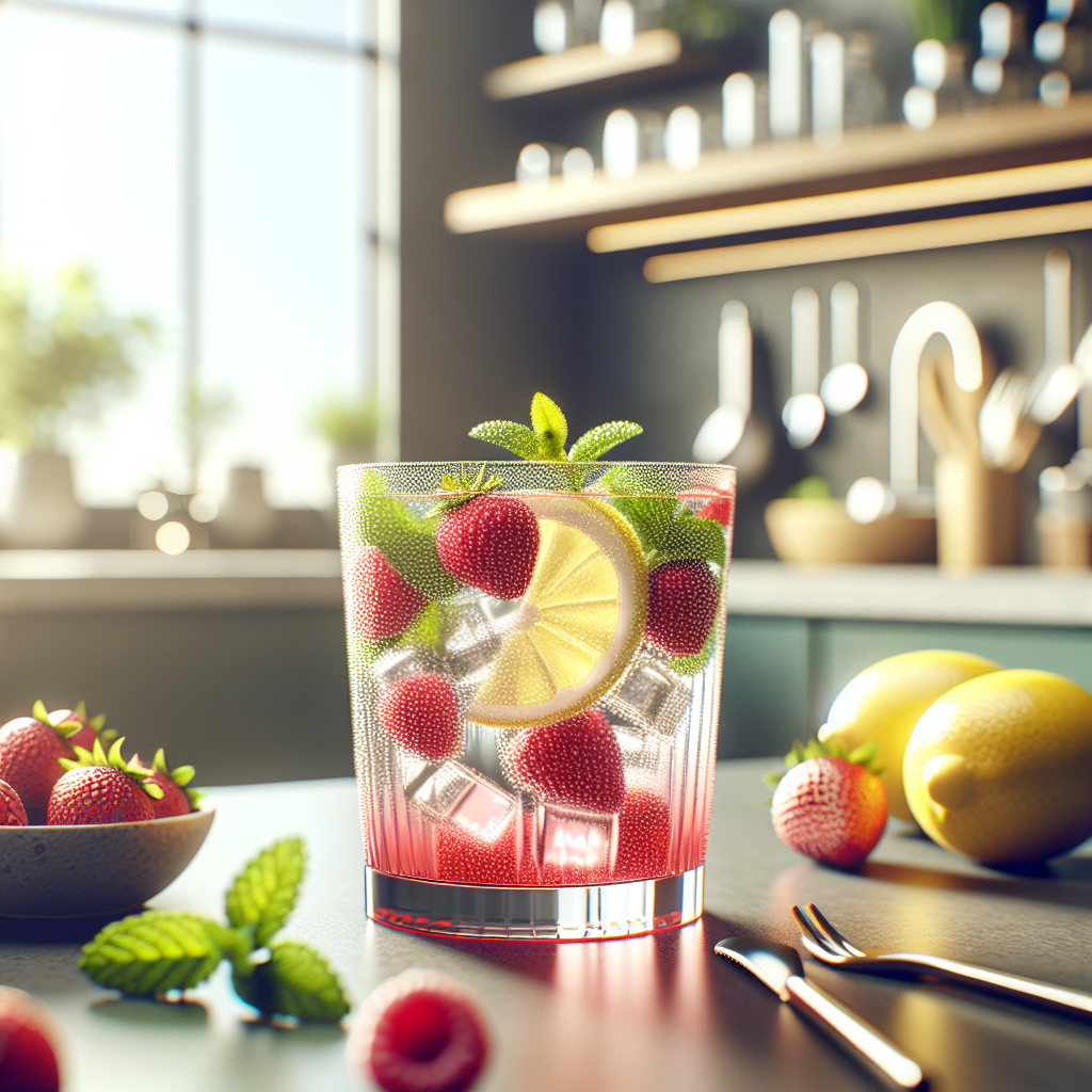 Limonada Refrescante com Frutas Vermelhas