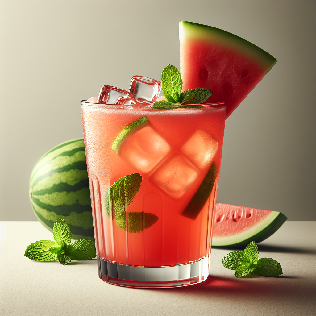 Suco Refrescante de Cachaça e Melancia