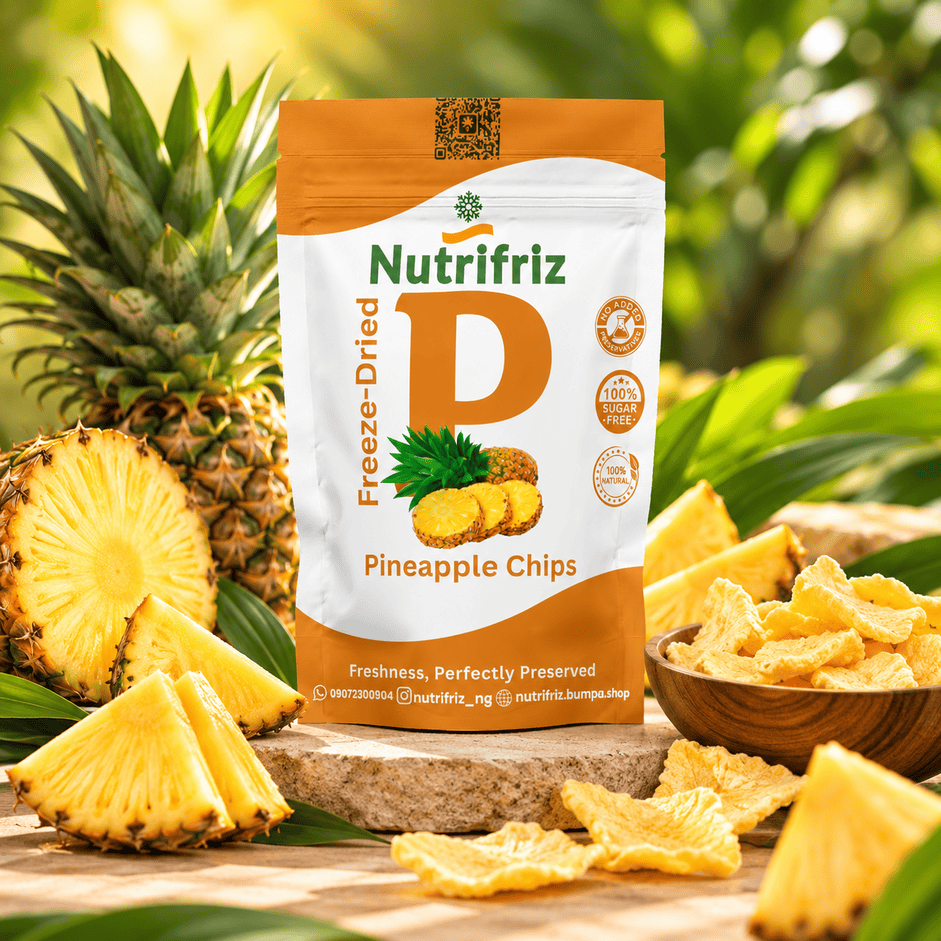 Freeze-dried pineapple chips