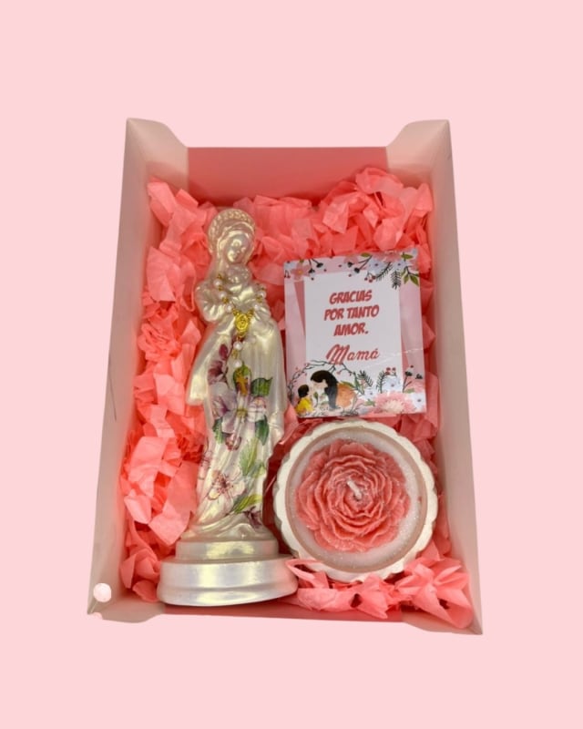 Virgen de la salud con vela - Creaciones Vinanti