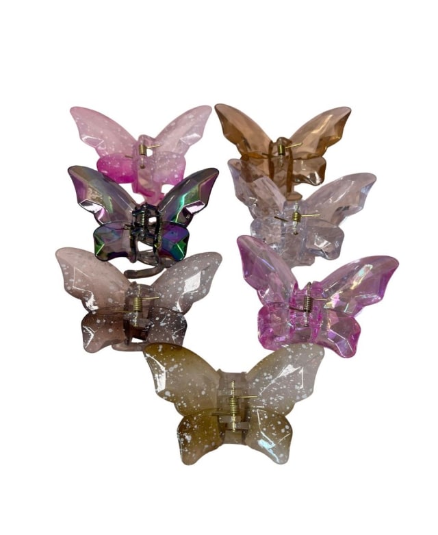 Pinzas mariposas tornasol - Creaciones Vinanti