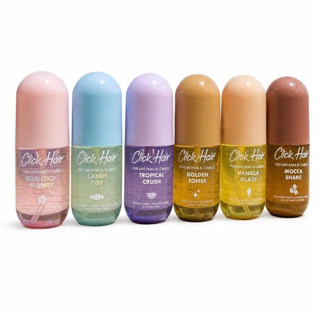 Perfumes capilares nueva presentacion Click Hair - Creaciones Vinanti