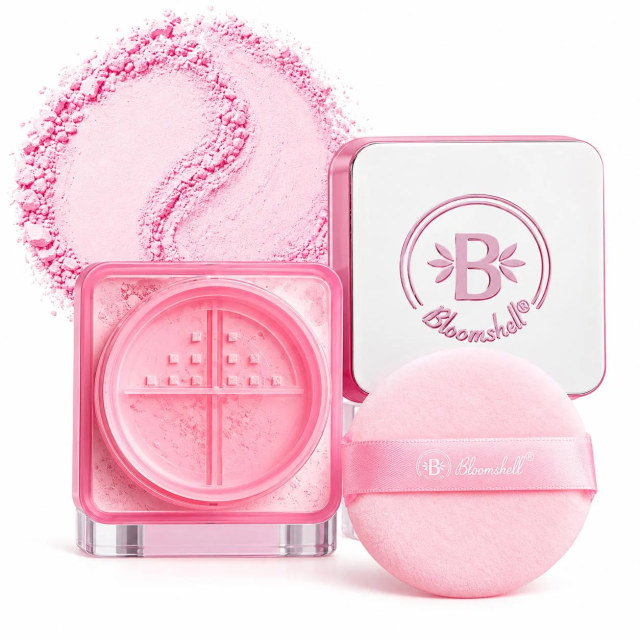 Bloom x 2 set powder-mate pink/ luminoso pink Bloomshell - Creaciones Vinanti