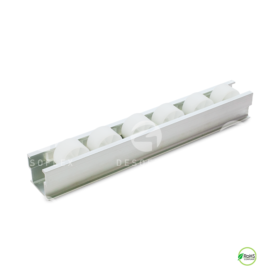   Riel de aluminio 40mm (rueda blanca) 