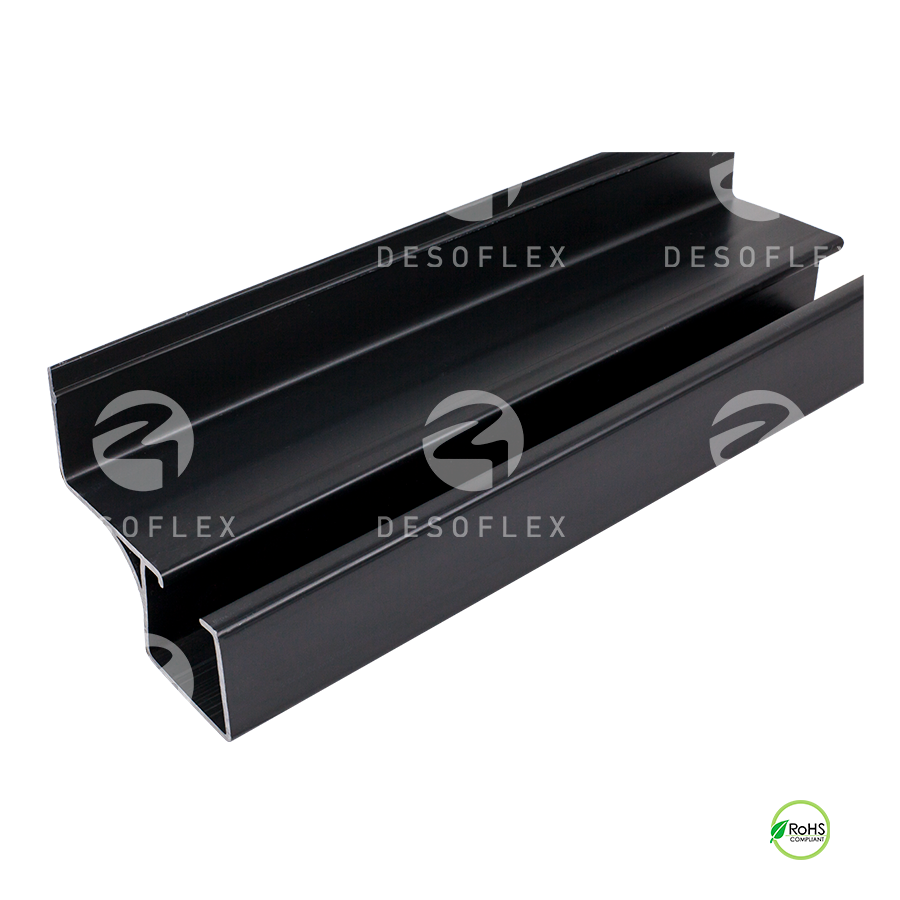  Guía plástica para riel color negro 