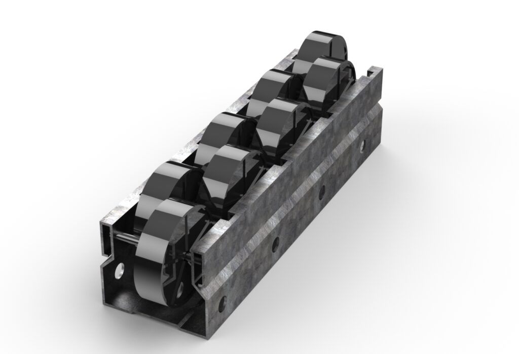  Riel de acero 40mm ESD antivibración 