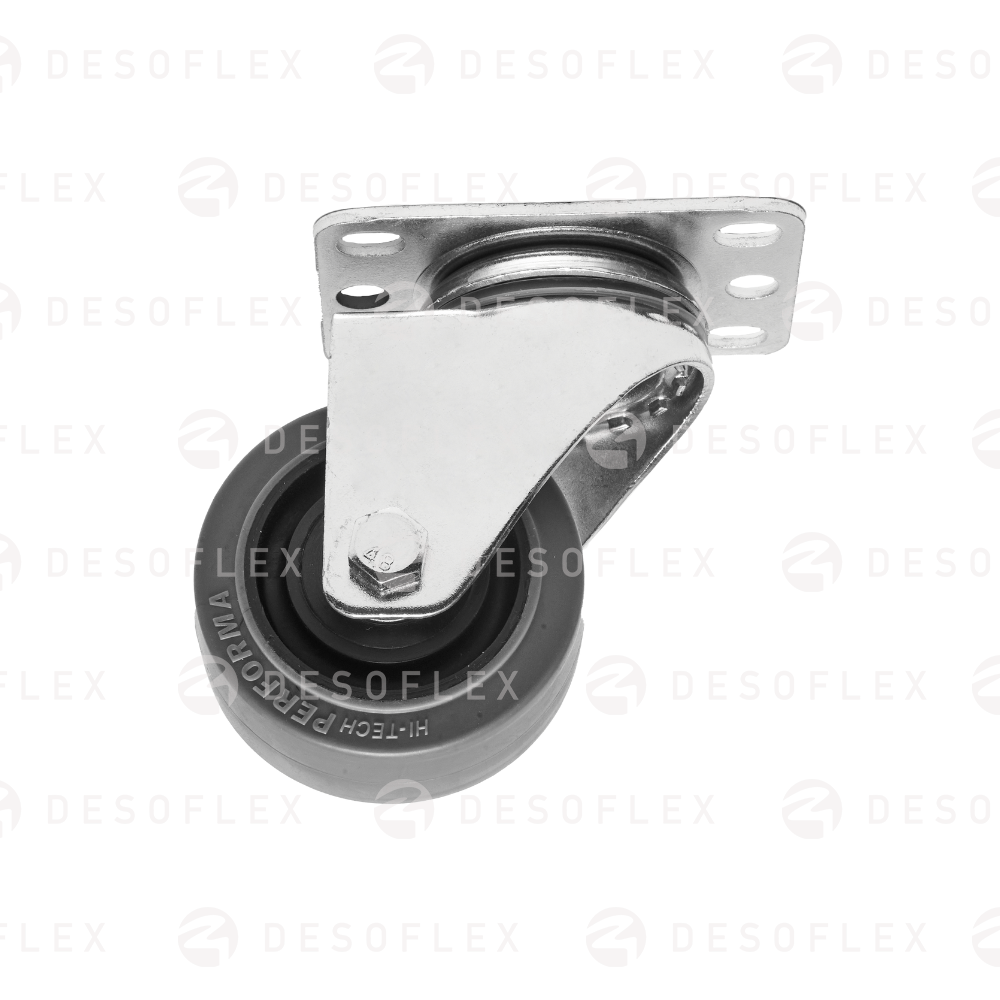 Rueda TPR ESD 3 color gris giratoria