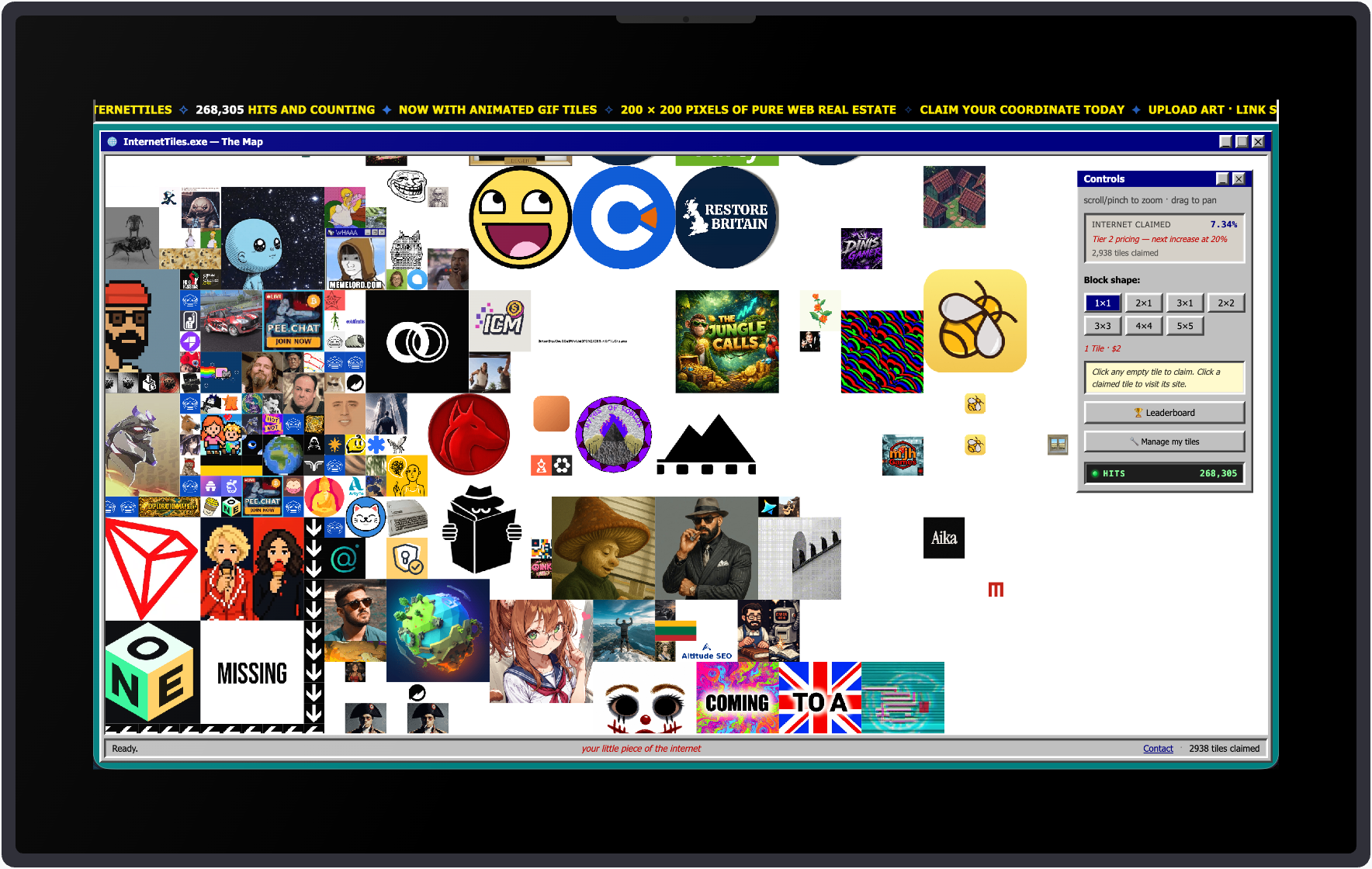 Internet Tiles screenshot