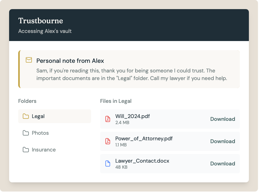 Trustbourne screenshot