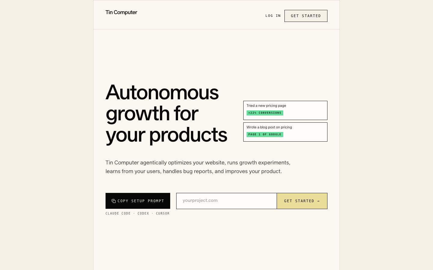Tin Computer screenshot