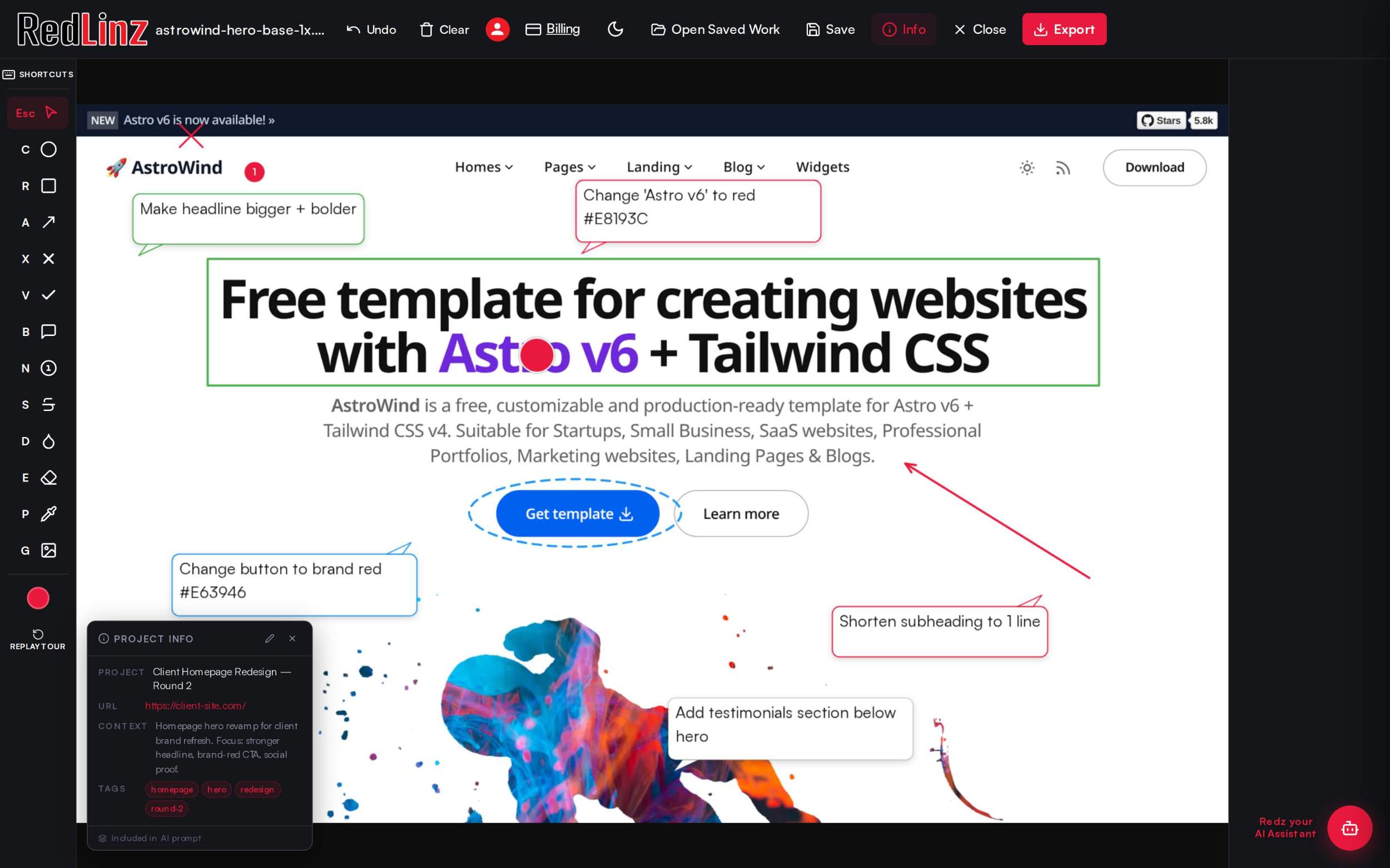 RedLinz screenshot