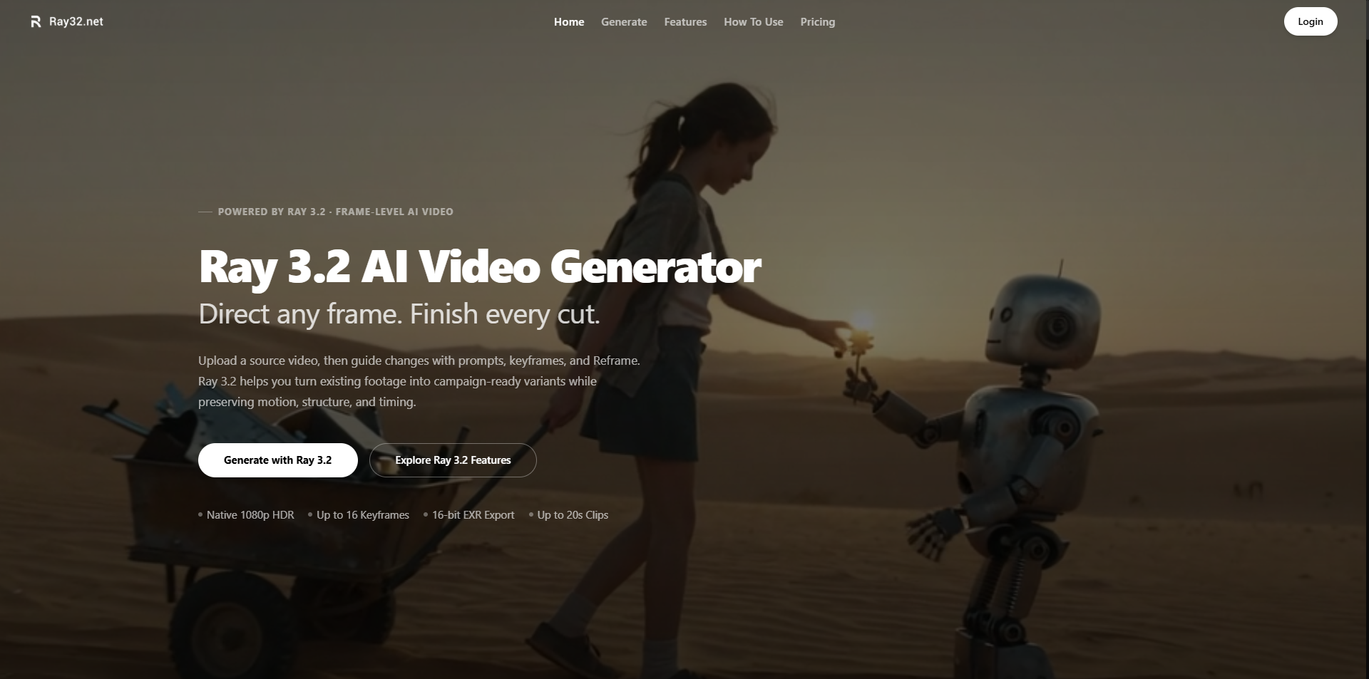 Ray 3.2 AI Video Generator screenshot