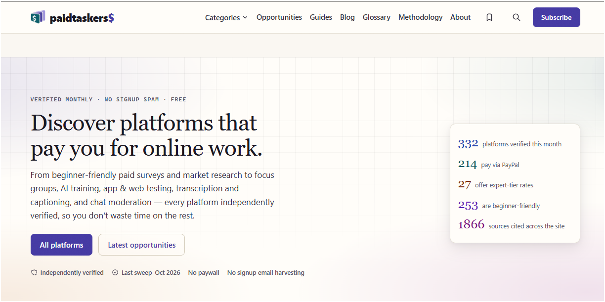 PaidTaskers screenshot