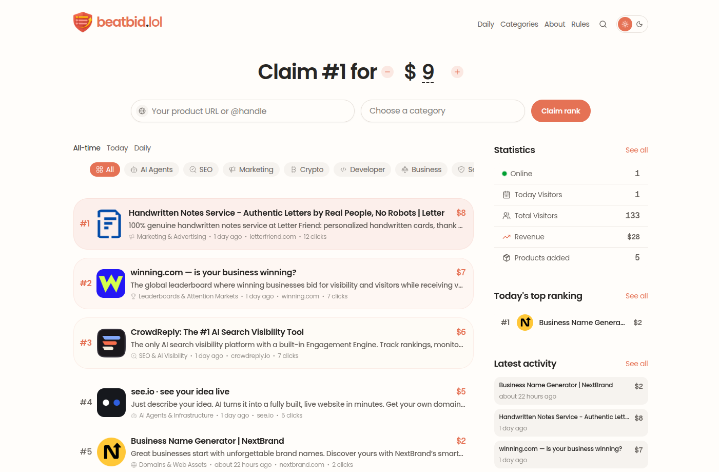 BeatBid screenshot