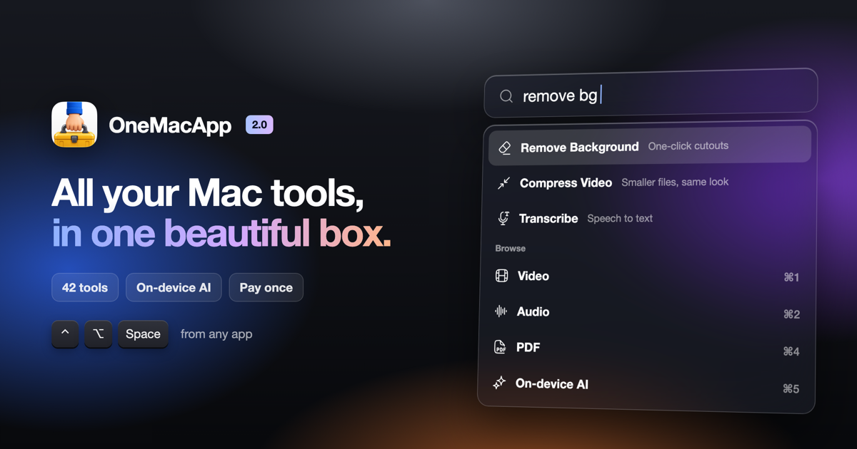 OneMacApp screenshot
