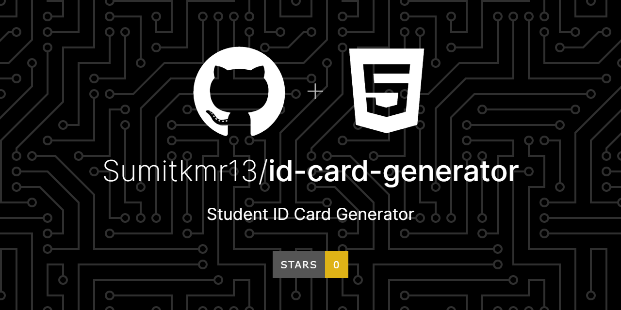 GitHub Sumitkmr13/Idcardgenerator