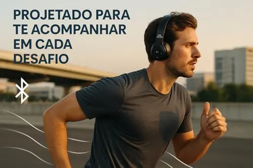 Fone de Ouvido Bluetooth P 47 | Headphone Sem Fio Premium com Microfone 4 Fone de Ouvido Bluetooth P 47 | Headphone Sem Fio Premium com Microfone - Imagem 4