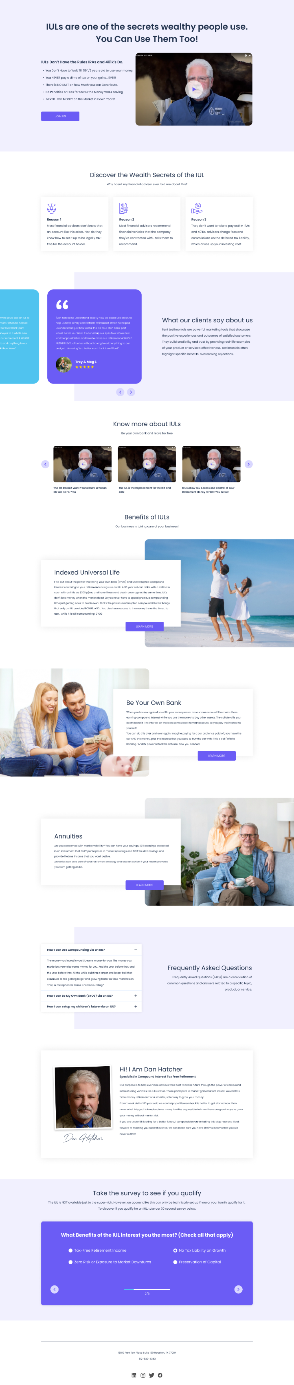 Family Finance Landing Page