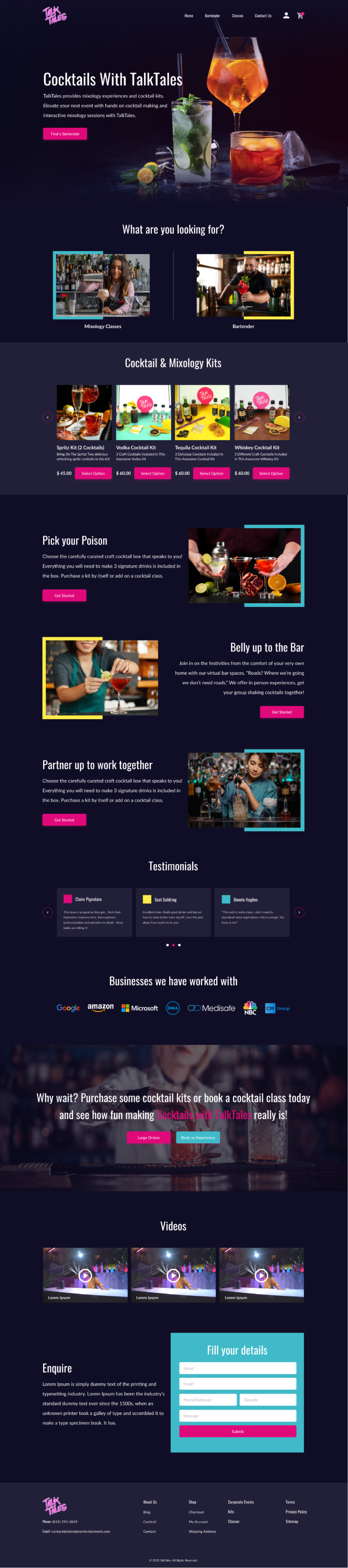 Talk Tales Landing Page