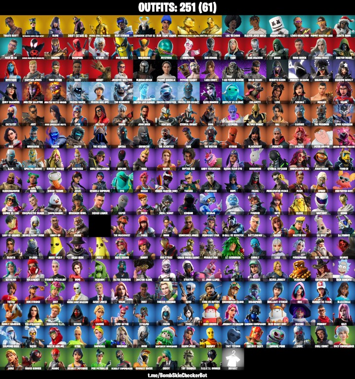 Fortnite Account ( PLAYSTATION / XBOX / PC / MOBILE / NINTENDO ) Travis Scott, Merry Mint Axe, Leviathan Axe, Sky Scout, Scotti, Scorcher (251 Skins)