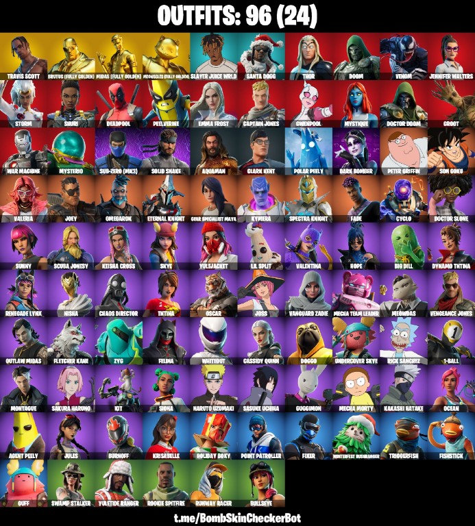 Fortnite Account ( PLAYSTATION / XBOX / PC / MOBILE / NINTENDO ) Travis Scott, Sky Scout, Scorcher (96 Skins)