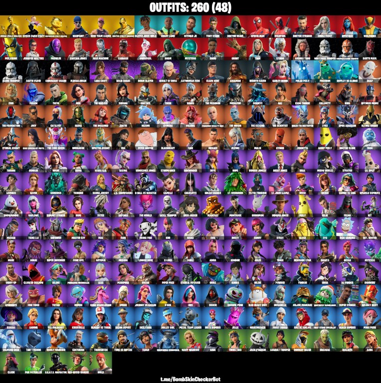 Fortnite Account ( PLAYSTATION / XBOX / PC / MOBILE / NINTENDO ) (Lara Croft, OG STW) (260 Skins)