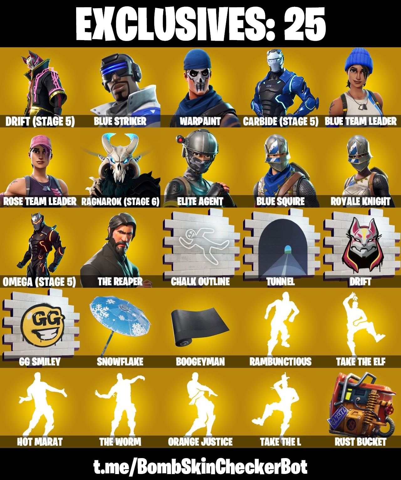 Fortnite Account ( PLAYSTATION / XBOX / PC / MOBILE / NINTENDO ) (The Reaper, Blue Squire, Full Omega, Blue Squires Shield, Reapers Skull) (221 Skins)