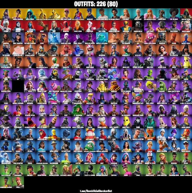 Fortnite Account ( PLAYSTATION / XBOX / PC / MOBILE / NINTENDO ) (Merry Mint Axe, OG STW, Glow, Surf Strider, World Warrior, Lara Croft, Laugh it Up, Hot Marat, Reaper Axe, Pry Axes, Pepper Mint Axe) (226 Skins)