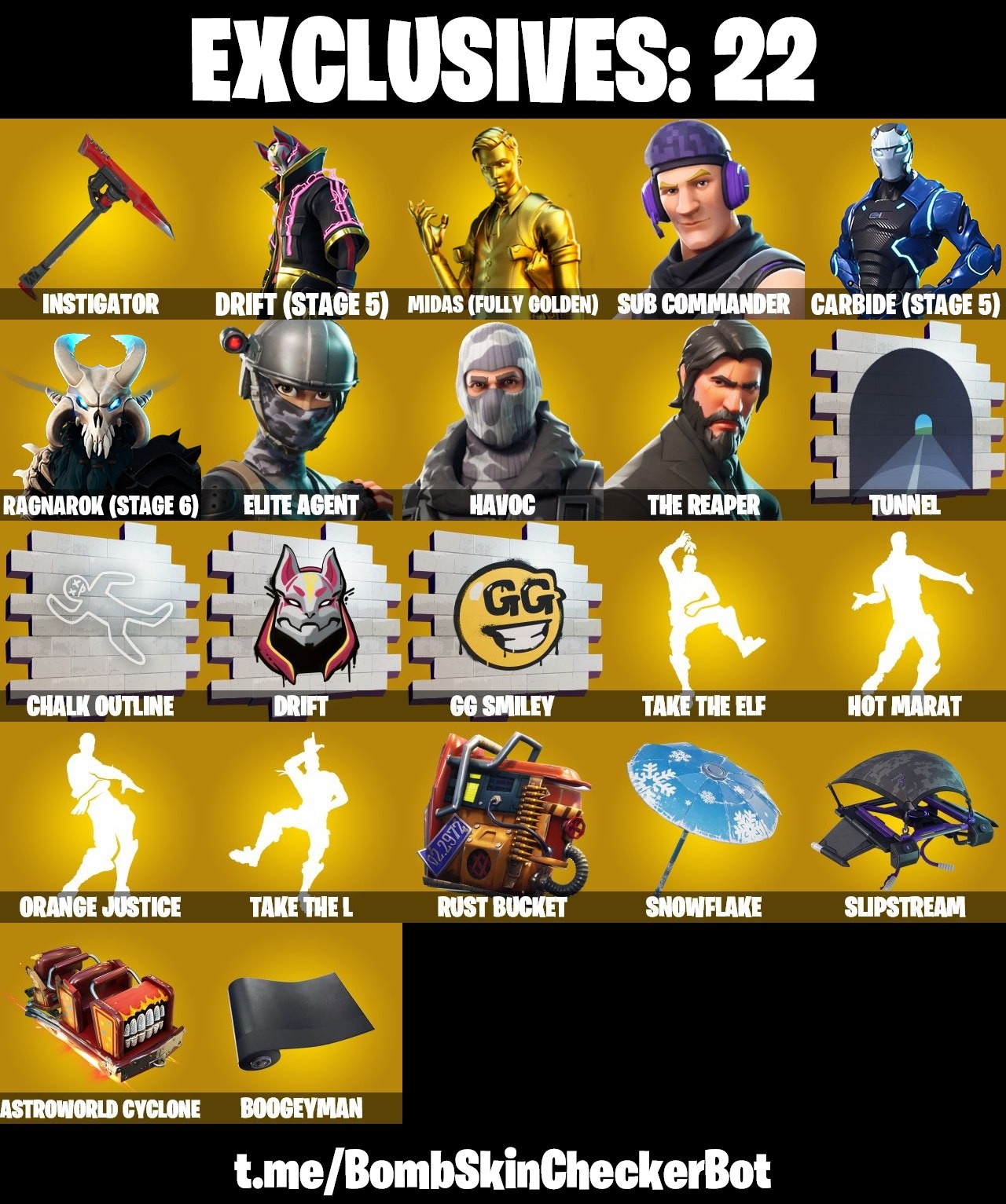 Fortnite Account ( PLAYSTATION / XBOX / PC / MOBILE / NINTENDO ) (S3 John Wick, Elite Agent, Take The L, Havoc, Omega, The Ice King, Dire, Fusion, Hybrid, IO EIite Spec, FNCS EIite) (94 Skins)