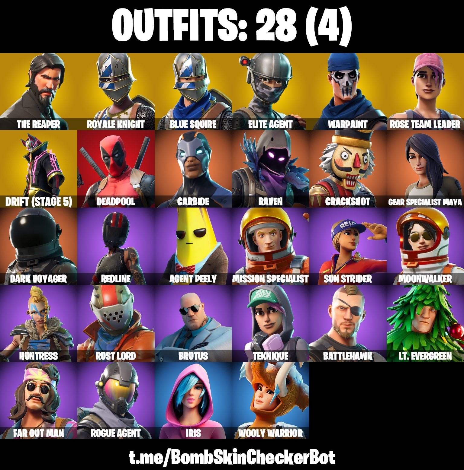 Fortnite Account ( PLAYSTATION / XBOX / PC / MOBILE / NINTENDO ) Floss, Ultimate OG STW, Blue Squire, The Reaper, Candy Axe, WIndmill FIoss, Elite Agent, Rogue Agent, FNCS EIite, IO Elite Spec (28 Skins)