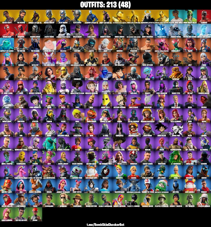 Fortnite Account ( PLAYSTATION / XBOX / PC / MOBILE / NINTENDO ) Travis Scott, Blue Squire, The Reaper, Full Omega, Take The L, Travis Scotts Emotes (213 Skins)