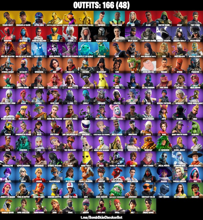 Fortnite Account ( PLAYSTATION / XBOX / PC / MOBILE / NINTENDO ) Travis Scott, Astro Jack, Candy Axe, Maranello Racer, Fishstick Worldcup, Travis Scotts Emote (166 Skins)