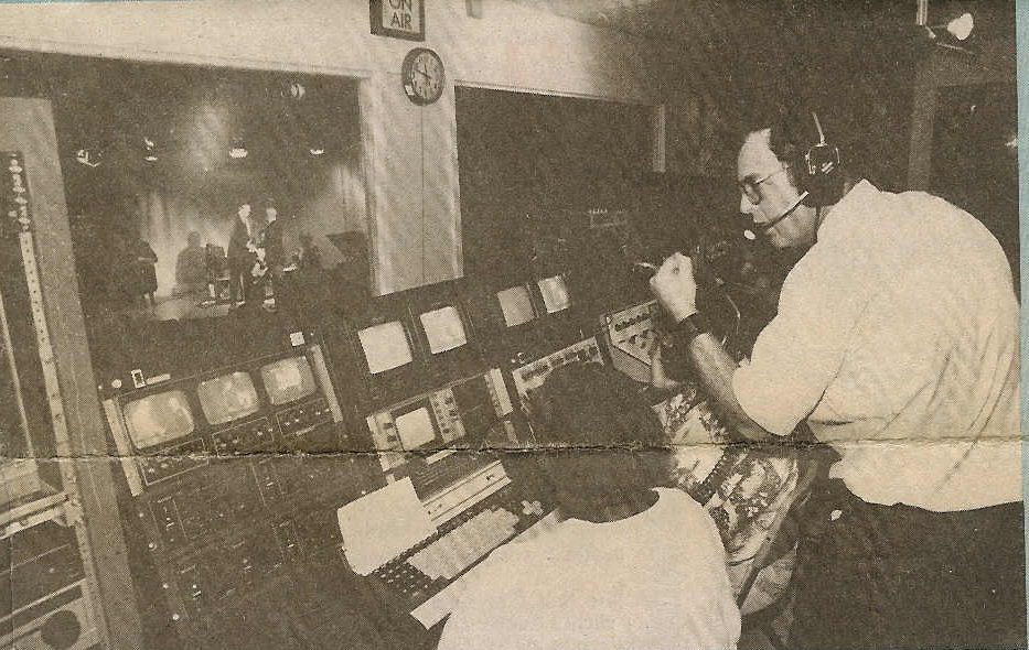 Me directing a TV program for Lincoln University - 1991