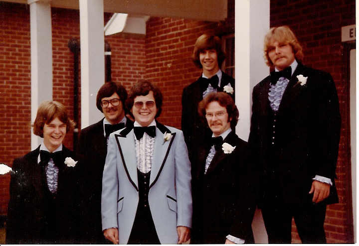 Bruce, Riley, me, Mike, Dawn's cousin, and Steve - 1976