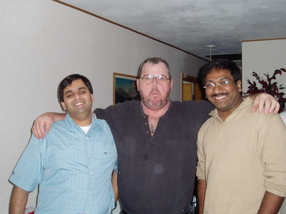 Nikhil, Me, & Sri - Christmas 2003