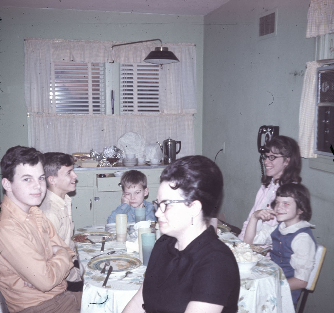 Me, Bruce, Mom, and Geer cousins about 1969