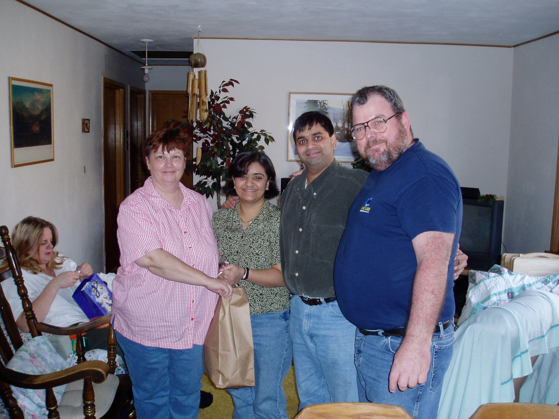 Jackie, Mary, Mansi, Nikhil, & Me - Christmas 2003