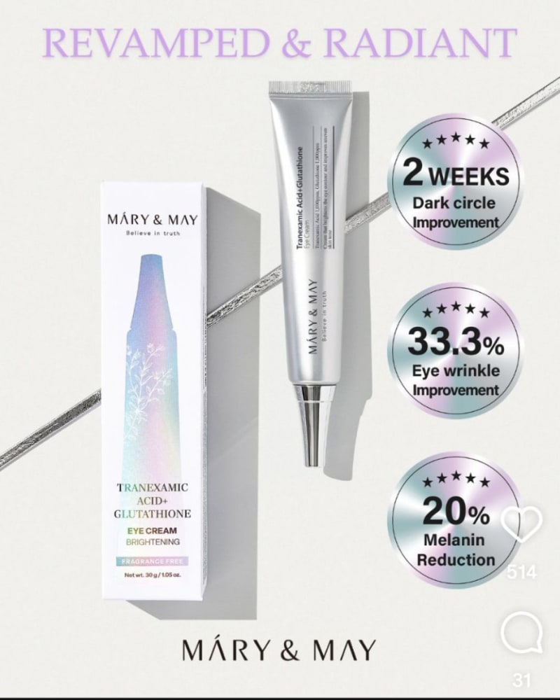 MARY MAY TRANEXAMIC ACID GLUTATHIONE EYE CREAM 30G