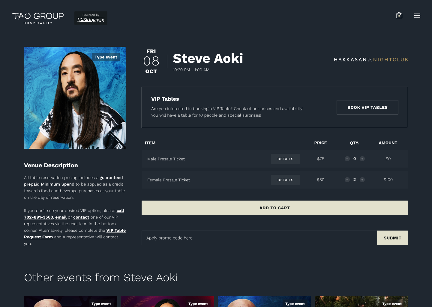 Event Page
