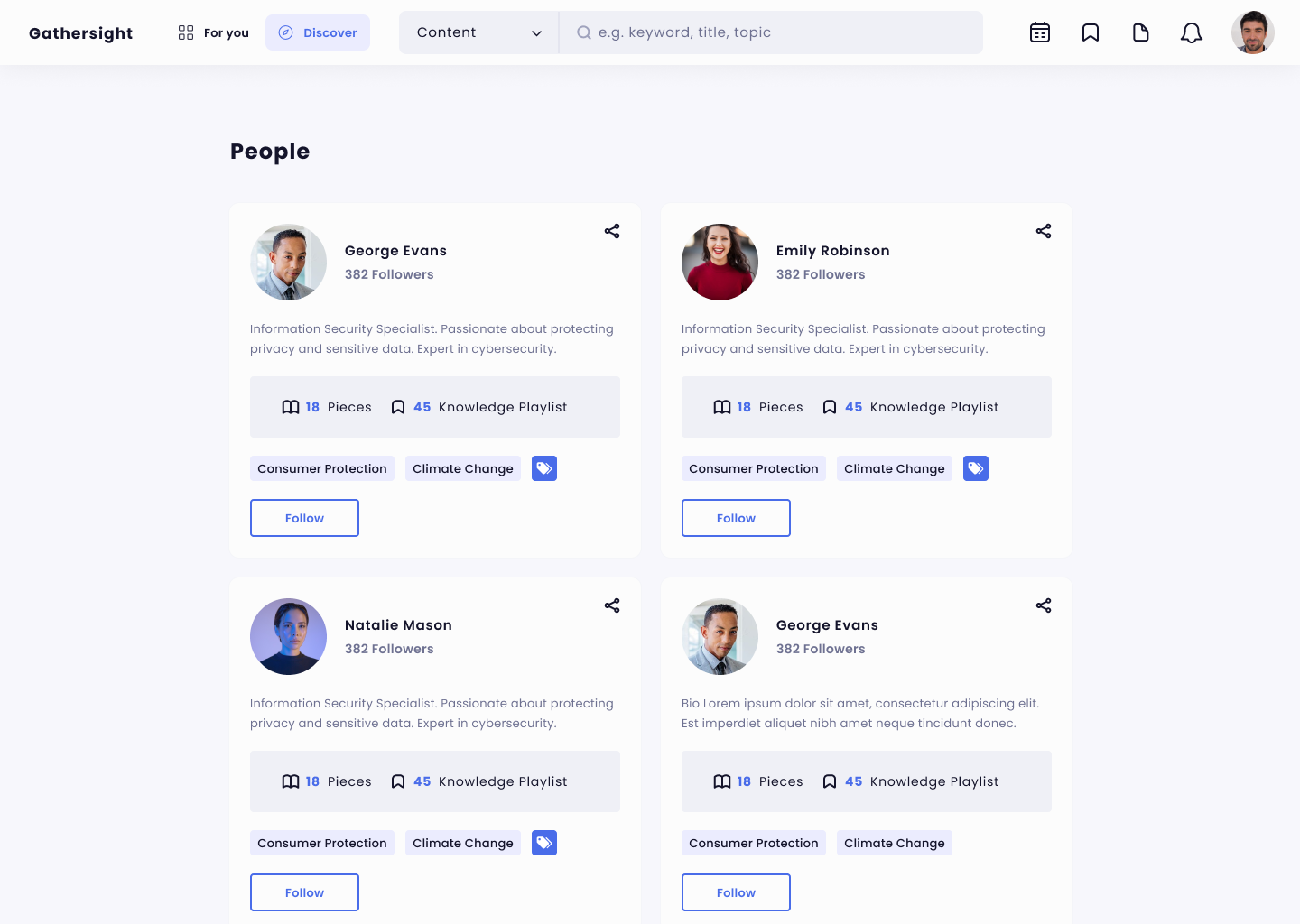 discover new profiles