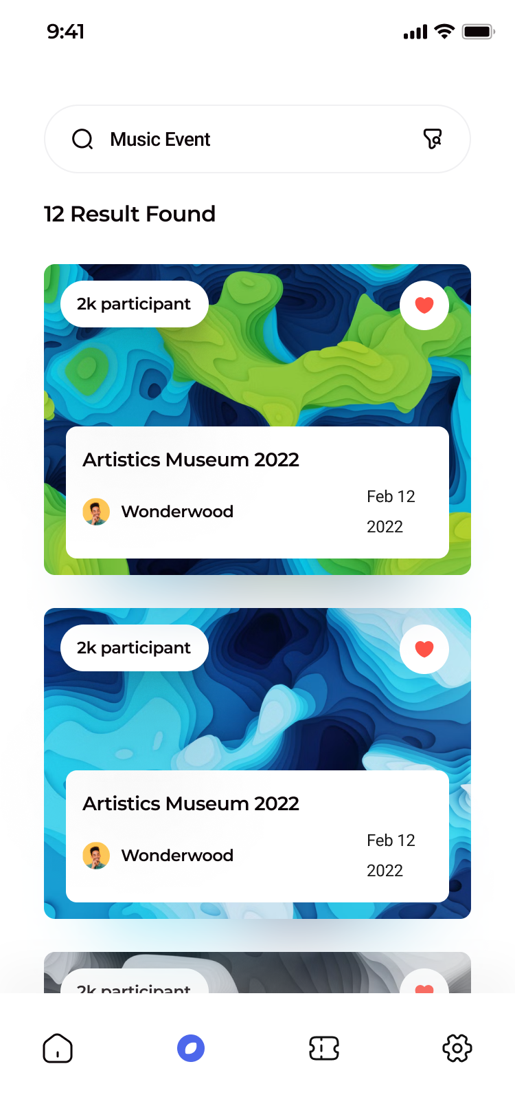 List of events 